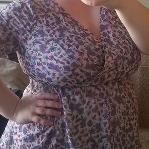 Purple Torrid Flowy Shirt